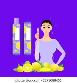 Beauty jelly, lemon flavour food, Biotic Probalance fiber gel product.
