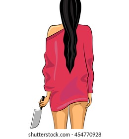 Beauty with a knife