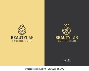 Beauty lab logo design vector illustration