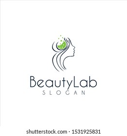 Beauty Lab Logo Icon Design Vector Stock. Laboratory Beauty Logo Medical Design Template