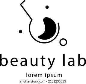 beauty lab vector logo design