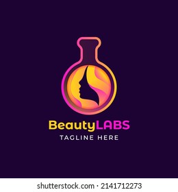 Beauty labs logo with gradient style