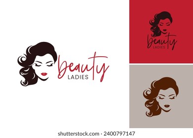 Beauty ladies logo represents a stylish and elegant emblem for beauty, fashion, or cosmetics brands. It's suitable for businesses targeting a female audience with a focus on sophistication and glamor.