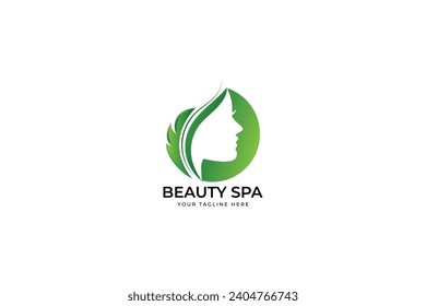 Beauty lady gradient logo template illustration