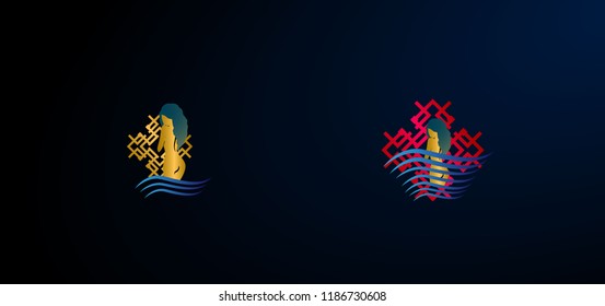 beauty lady, Set of abstract vector company business logo icons popular web concepts, logo with philosopy mean energy grow dream creative and spirit
