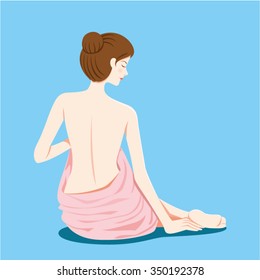 Beauty Lady Sitting Posing