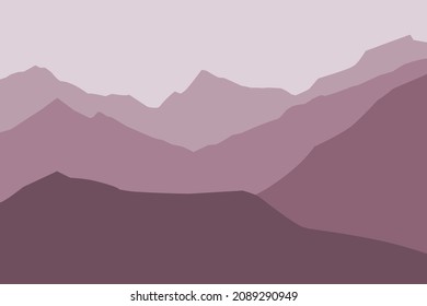 Paisaje de belleza con brillante ilustración vectorial de fondo