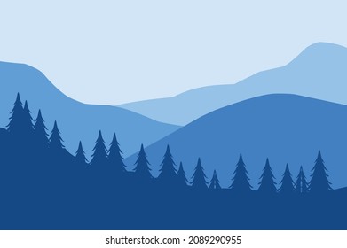 Beauty landscape with shiny background vector illustration
