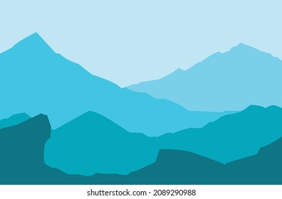 Beauty landscape with shiny background vector illustration