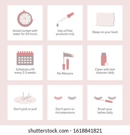 Beauty Lash Care Extension Tips Icon