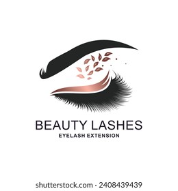 Beauty lashes logo design for women fashion with creative concept