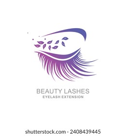 Beauty lashes logo design for women fashion with creative concept