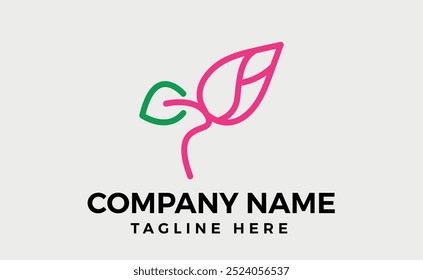 Beauty leaf logo branding design, Luxery Logo, editable vector illustration art.