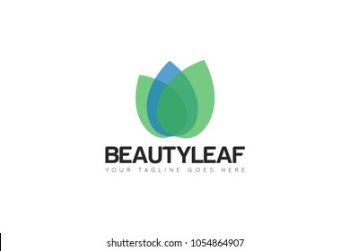 beauty leaf logo and icon Vector design Template. Vector Illustrator Eps10