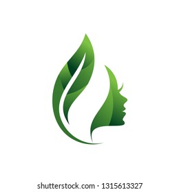 beauty leaf logo template