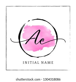 beauty letter AC initial logo vector for fashion spa cosmetics brand