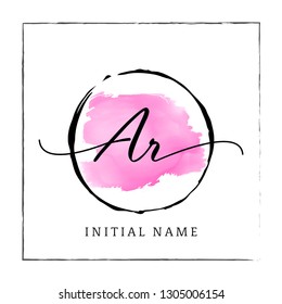 beauty letter AR initial logo vector for fashion spa cosmetics brand
