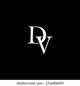 Beauty letter DV initial logo vector