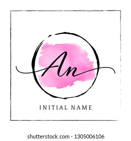 beauty letter AN initial logo vector for fashion spa cosmetics brand