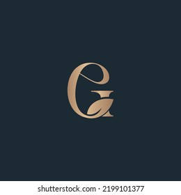 beauty letter logo G leaf luxury logo cosmetic