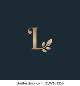 beauty letter logo l leaf luxury logo cosmetic