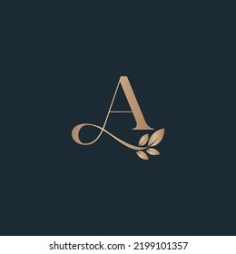 beauty letter logo a leaf luxury logo cosmetic