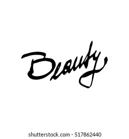 beauty lettering vector