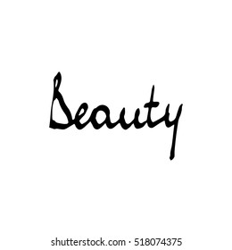 Similar Images, Stock Photos & Vectors of beauty lettering vector ...