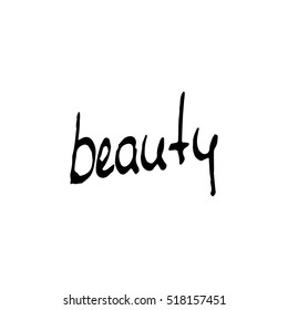 beauty lettering vector