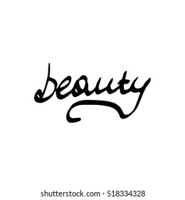 beauty lettering vector
