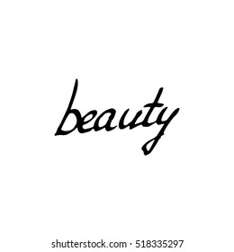 beauty lettering vector