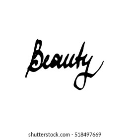 beauty lettering vector
