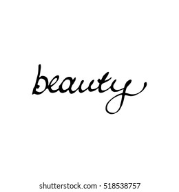 beauty lettering vector