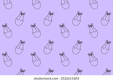 beauty lily flowers outline pattern background. doodle lily flowers seamless pattern background. beauty flowers seamless pattern with lily petals artistic lily flowers purple background.