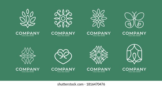 beauty line art logo design. good use for spa, beauty, salon, yoga logo