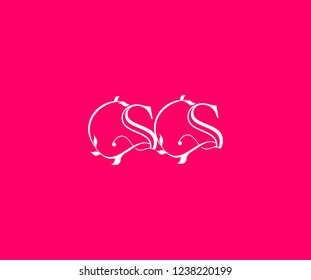 Beauty Linear SS Letter Linked Monogram Swirl Organic Swoosh Feminine Logotype