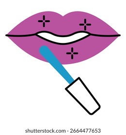 Beauty Lip Gloss Vektor Symbol für Branding
