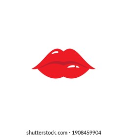 Beauty lips women illustration logo vector design