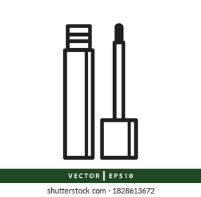 Beauty lipstick icon flat style illustration