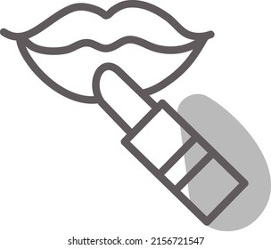 Beauty lipstick, illustration, vector on a white background.