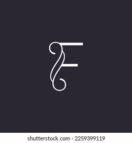 BEAUTY LOGO ART LUXURY HIGH QUALITY LETTER F