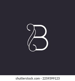 BEAUTY LOGO ART LUXURY HIGH QUALITY LETTER B