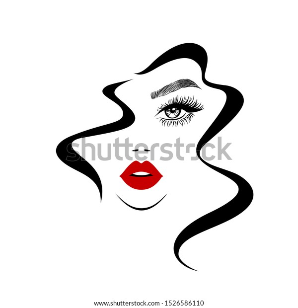 Beauty Logo Beautiful Woman Face Sexy Stock Vector Royalty Free