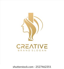  beauty logo design element icon with font creative modern concept