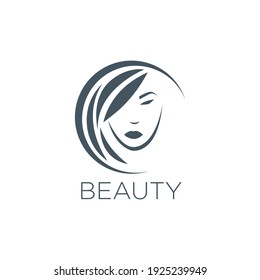 Diseño del logotipo de belleza con geometría