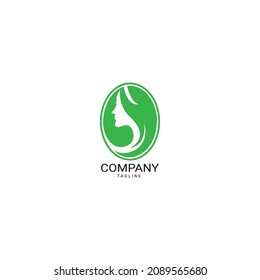 Beauty logo design, green. suitable use for beauty logos such as salons, beauty products, skin care and others.