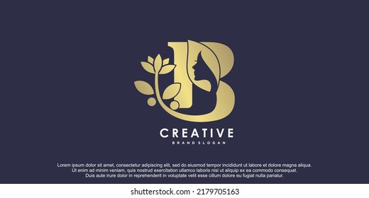 Beauty Logo Design Letter B Concept Stock Vector (Royalty Free ...