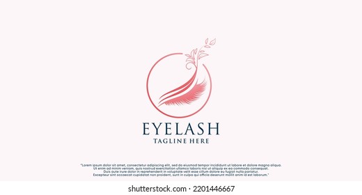 Beauty logo design with  letter concep simple Premium Vector