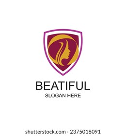 Beauty Logo Design einfaches Konzept Premium Vector