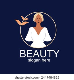 Beauty Logo Design Simple Concept Premium Vektorgrafik